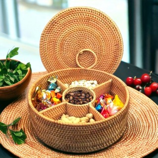 Khay mây, hộp mây đựng mứt, bánh kẹo