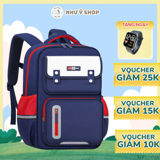 Balo Saierna - Xanh Than Chống Gù Cao Cấp Cho Học Sinh Tiểu Học, Cặp Nhiều Ngăn, Chống Nước - NHU Y SHOP