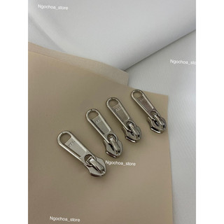 Đầu Khoá kéo YKK Số 12 màu trắng bạc, phụ kiện thay thế túi xách, vali