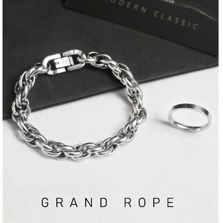Vòng tay ODIN Grand Rope - Phong cách streetwear bụi bặm - chất liệu Thép Titan 316L bền bỉ - Tặng kèm nhẫn Minimal ODIN