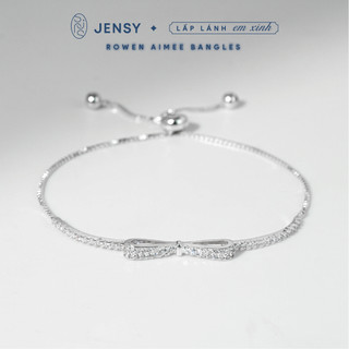 Lắc Tay Bạc Nơ Cao Cấp  JENSY "Rowen Aimee" LTVAD024. Lắc Tay Nữ Bạc 925 Tiểu Thư
