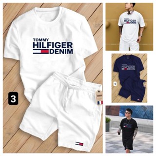 Bộ Áo Thể Thao Cộc Hè Tommy Nam Nữ ,Thom - Chất liệu Thun Lạnh Mát Mẻ Đủ Size