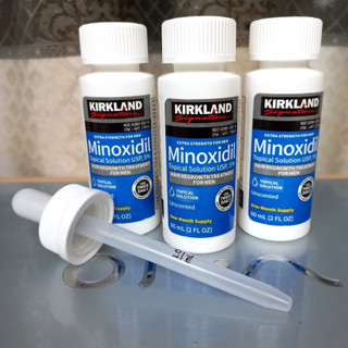 [ Date : Tốt nhất ] Sản phẩm thoa ngoài Mọc tóc, mọc Râu  Minoxidil 5% Kirkland USA - 3 Chai , Kèm Ống Zin Kirkland Mỹ .