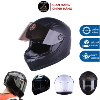 Mũ Bảo Hiểm Full face AGU Màu Trơn Siêu Chất - BH Chính Hãng 12 Tháng