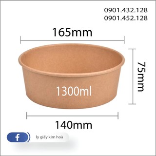 50 thố giấy kraft 1300ml, 1500ml