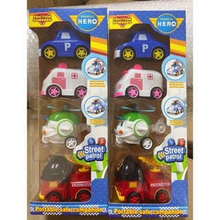 Set 4 xe ô tô đồ chơi Poli Robocar Hero- DCH868-15A
