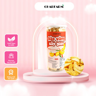 Đào sấy giòn, hoa quả sấy lạnh, hương vị tự nhiên ăn vặt healthy không đường không chất bảo quản hộp 500ml 1000ml