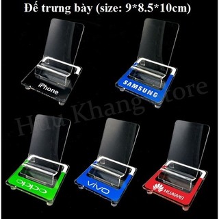 Đế trưng bày điện thoại logo, samsung, oppo, vivo