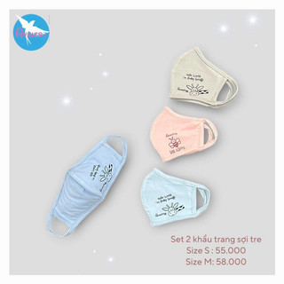 Khẩu trang vải sợi tre cho bé đến 4 tuổi