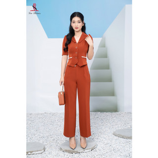 Quần Ống Suông Công Sở Nữ Thiết Kế Tôn Dáng Chất Vải Cao Cấp Không Nhăn Cạp cao 5cm L S Lee Shines