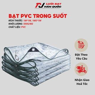 Bạt Nhựa PVC Trong Suốt, Bạt Che Nắng Che Mưa Lấy Ánh Sáng Hàn Quốc Siêu Bền