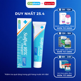 Kem bôi Sulfur Ointment Lancopharm Giảm Mụn Giảm Viêm Da Dịu Da Không Kích Ứng Tuýp 30gr