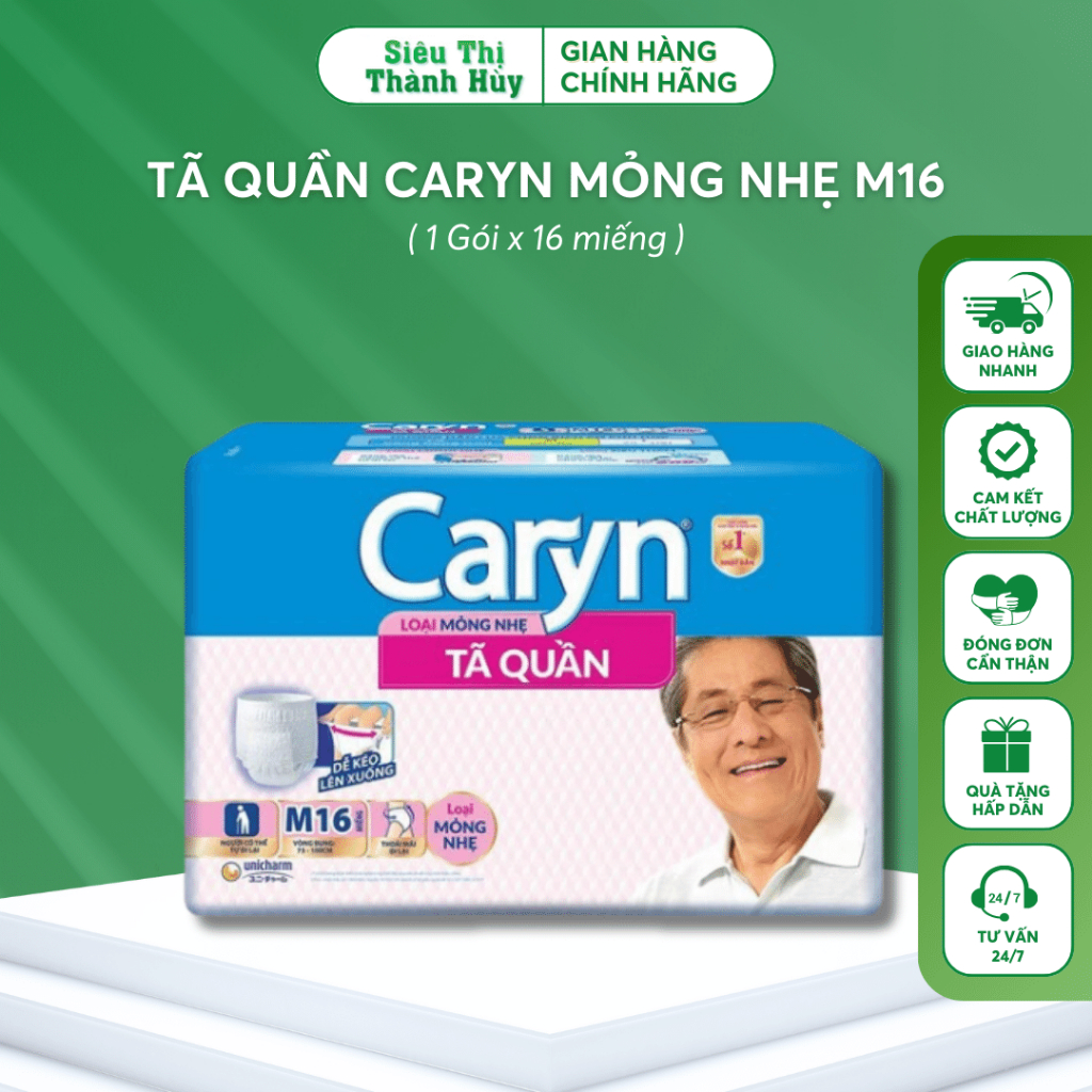 Tã quần Caryn mỏng nhẹ M16