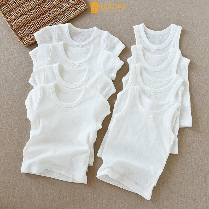 Áo Cộc Tay,Áo Sát Nách Cotton Thông Hơi Mỏng Siêu Mát Cho Bé, Áo Hè Bé Trai Bé Gái, Quần Áo Trẻ Em 4-18kg