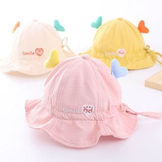 Mũ nón cho bé trai bé gái 6-24 tháng rộng vành có dây rút và dây đeo cổ chống bay (vòng đầu 44- 48cm) shop Unibaby