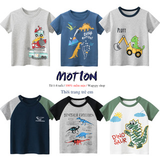 Áo thun bé trai WAPYPY SHOP áo thun chất cotton cho bé họa tiết ngộ nghĩnh mẫu mới 2024