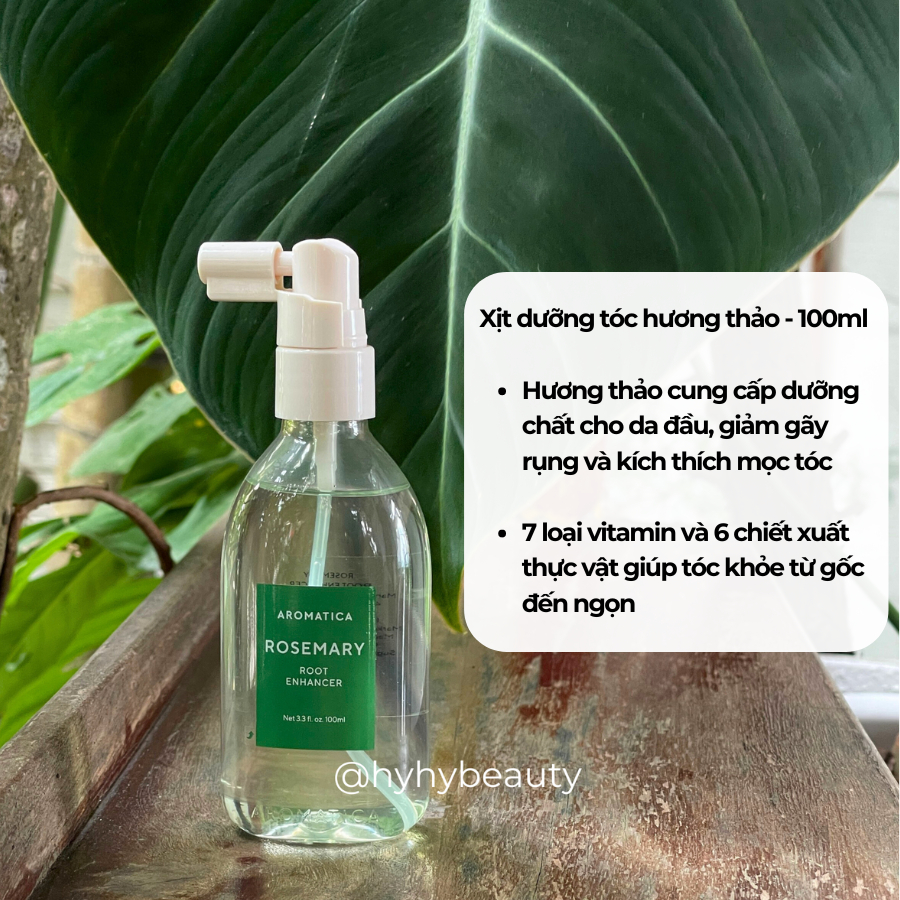 Xịt dưỡng chân tóc AROMATICA, Muối tẩy tế bào chết da đầu AROMATICA ROSEMARY ROOT ENHANCER, SCALP SC