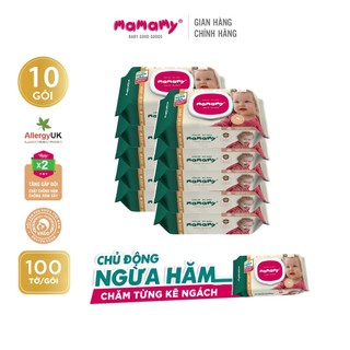 Khăn Ướt Mamamy Không Mùi, Ngừa Hăm An Toàn Cho Bé Sơ Sinh, Hàng Chính Hãng