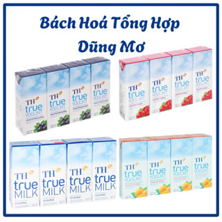 Lốc 4 Hộp Sữa TH True Milk Ít Đường 180ml ,Sữa Th True Milk Top Kid Dâu Cam Việt Quất 180ml | Bách Hoá Tổng Hợp Dũng Mơ