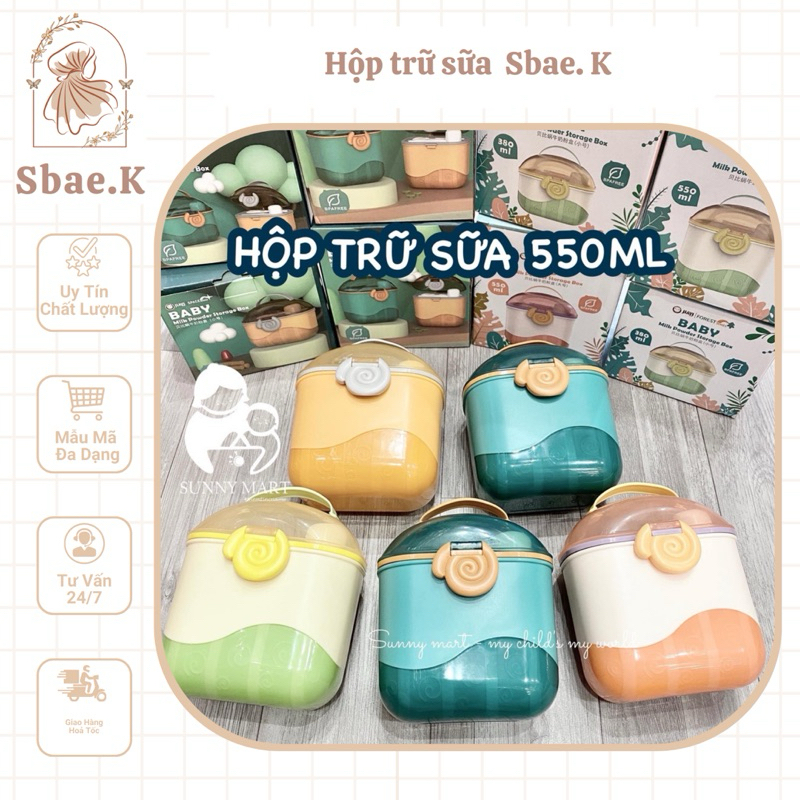 Hộp trữ sữa Gấu (380ml) - Ốc sên (550ml)