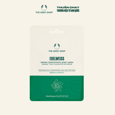 [HSD 6/2028] Mặt Nạ Giấy Edelweiss Serum Concentrate Sheet Mask 21ML The Body Shop