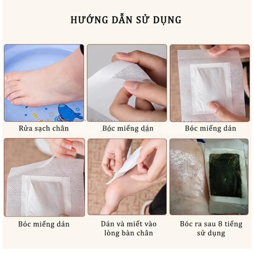 Combo 3 HỘP miếng dán chân thải độc ngải cứu(50 miếng/hộp)