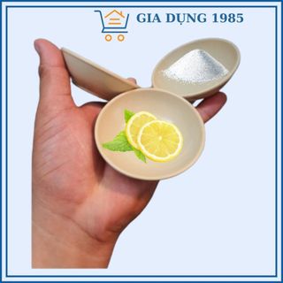 Đĩa chấm nhỏ/ đĩa đựng muối tiêu nhựa phip màu be - màu đen 7cm giadung1985