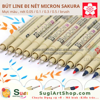 Bút line màu Sakura - BÚT KIM MÀU ĐI NÉT CHUYÊN NGHIỆP SAKURA PIGMA MICRON