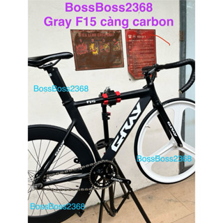 xe đạp fixed gear gray f15 càng carbon