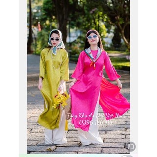 Gấm hồng đậm dáng cách tân trơn suông