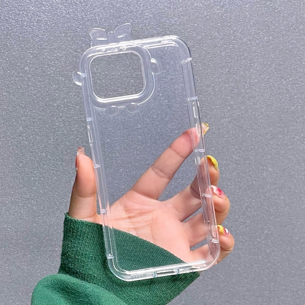 [ Oppo A93/F17 PRO ] Ốp Lưng Nơ Trong Suốt