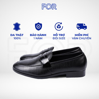 Giày da nam FOR vân xước chống nhăn PLF11