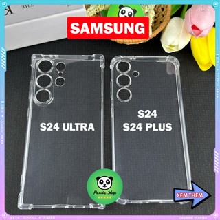 Ốp Samsung S24 / S24 PLUS / S24 ULTRA Bảo Vệ Cam, Chống Sốc, Trong Suốt, Silicon