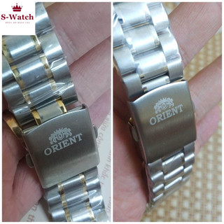 Dây đồng hồ kim loại orient khóa bấm đầu tai ôm