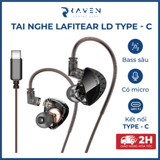 Tai Nghe có dây jack Type-C LAFITEAR LD nghe nhạc chơi game, tai nghe gaming chống ồn có mic