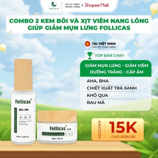  Kem bôi + Xịt Viêm Nang Lông Giúp Giảm Mụn Lưng Viêm Lỗ Chân Lông Follicas