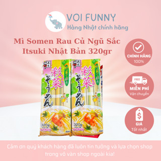 [CHÍNH HÃNG] - Mì Somen Rau Củ Ngũ Sắc Itsuki nội địa Nhật Bản 320gr
