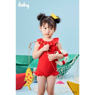 Bộ bơi liền bé gái ILABY chất liệu thun lạnh co dãn 4 chiều cho bé 9-28kg [2506]