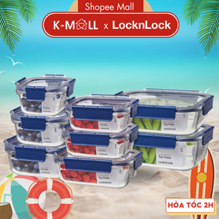Hộp thuỷ tinh LocknLock Top Class LBG chịu nhiệt, nhiều size, nắp gập, dùng được lò vi sóng - K-MALL