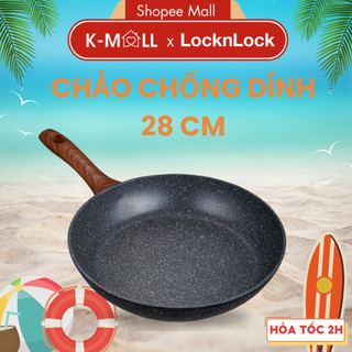 Chảo nhôm chống dính locknlock baum marble 28cm lbu1283 lbu1283c , dùng được trên bếp từ - k-mall