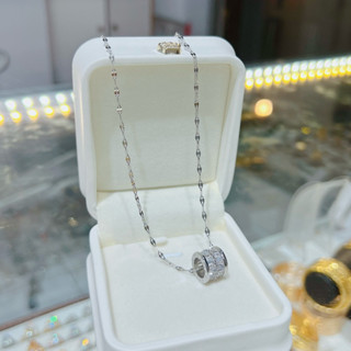 Dây chuyền titan kèm mặt trụ baguet siêu sáng không đen không gỉ Kami trang sức titan sỉ