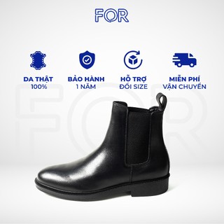 Giày Chelsea Boot FOR cao cấp da bò nguyên tấm nhập khẩu, đế cao su đúc nguyên khối chắc bền CBF02