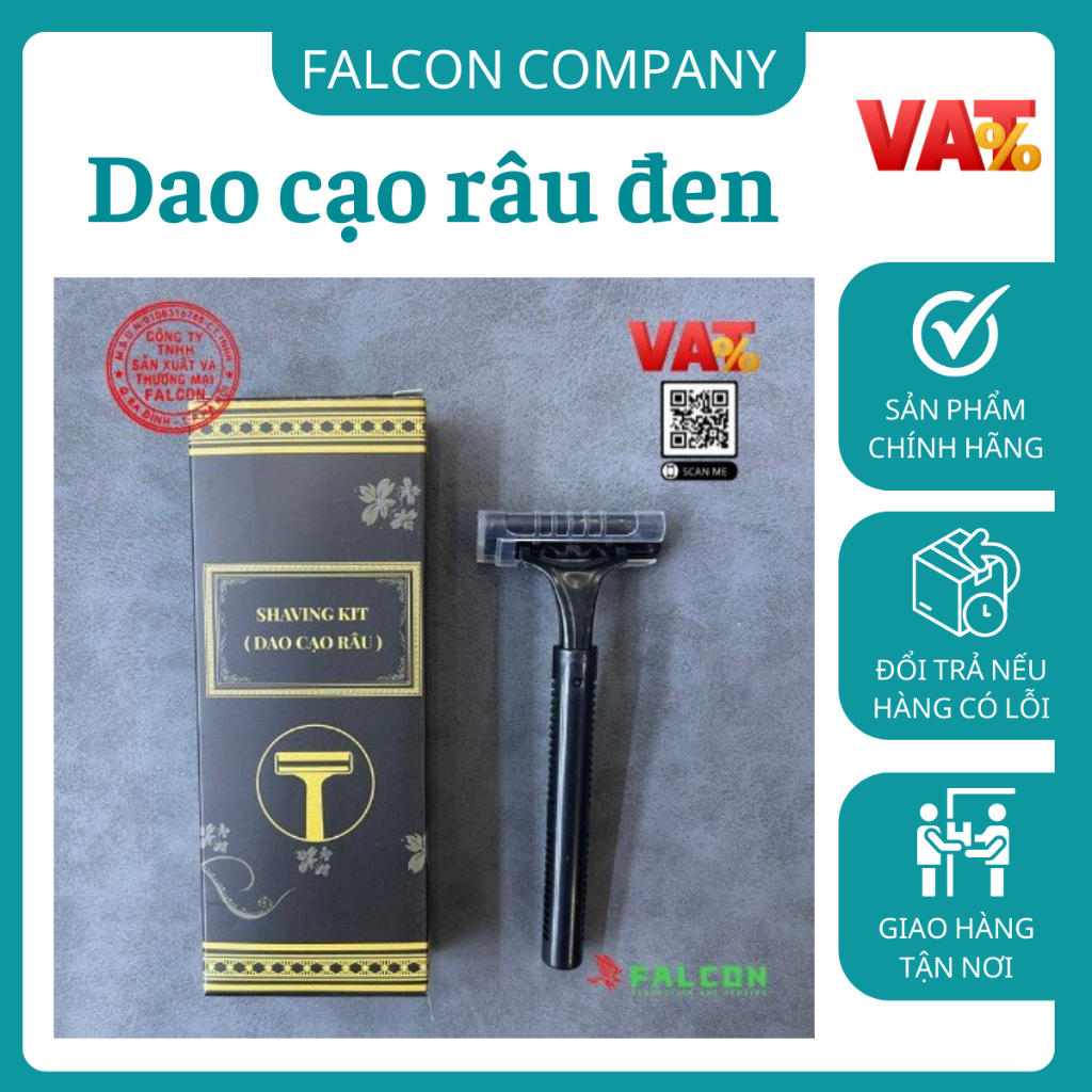 100 Dao cạo râu dùng 1 lần khách sạn, Dao cạo râu đen đóng hộp giấy đen vàng chuyên dụng cho nhà ngh