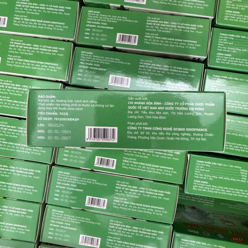 Viên uống hoạt huyết dưỡng não TDH Hộp 100 viên bao đường giúp tăng cường lưu thông máu lên não giảm đau đầu chóng mặt