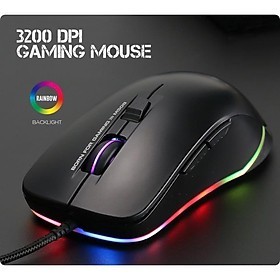 Chuột vi tính có dây R8 1633 led RGB cực đẹp - DPI lên đến 2400 (Đen)