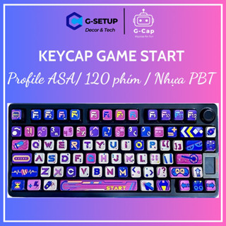 Keycap Pudding Game Start Space ASA nhựa PBT chất lượng cao 120 phím