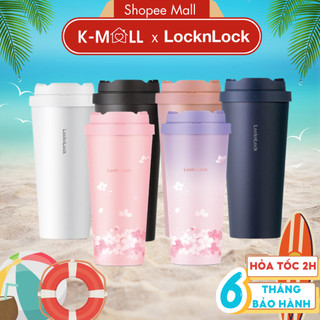 Ly giữ nhiệt LocknLock 550ml Energetic One-Touch 6 Màu LHC3249 , mở nắp một chạm, inox 316L - K-MALL