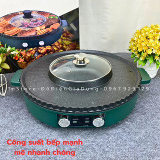 Nồi lẩu điện nướng sharp ks-2811 đa năng chính hãng, nồi điện nướng sharp công suất lớn huy store
