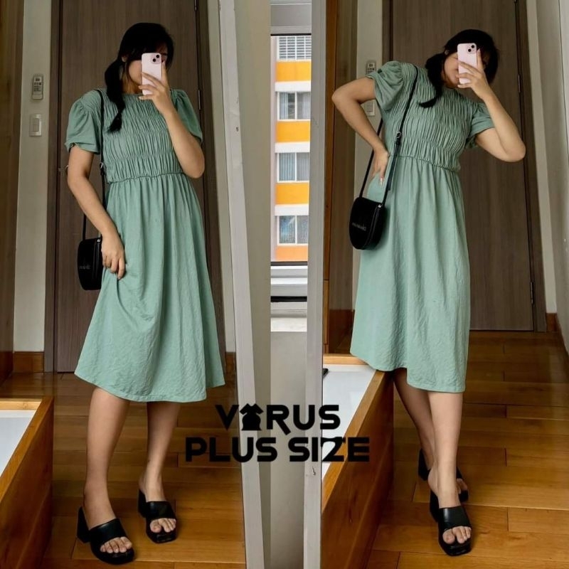[virusplussize]Đầm midi mng mocking bigsize