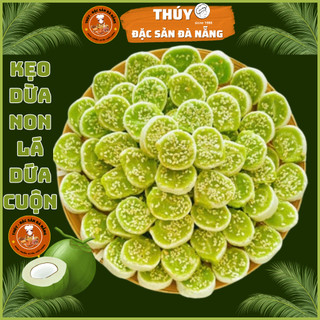  Kẹo Dừa Non Lá Dứa Cuộn Hộp 200gr Đặc Sản Thơm Ngon Dẻo Ngọt Làm Quà Nhà Thúy Đặc Sản Đà Nẵng 